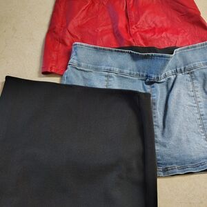 Fashion Nova Mini Skirt Set - Red, Blue, Black